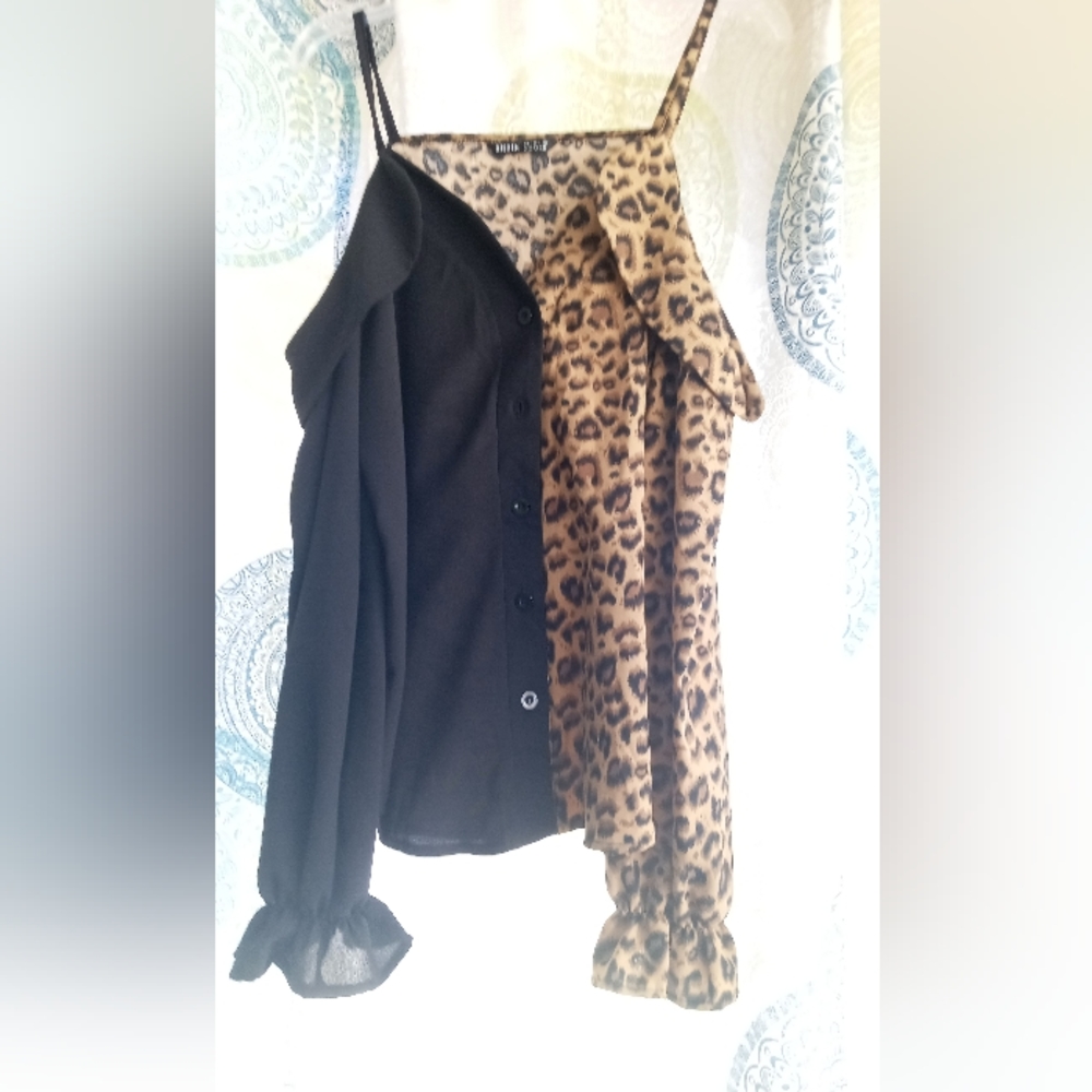 Shein blouse with open shoulders